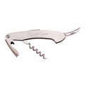 Stainless Steel Deluxe Corkscrew & Opener W/ Serrated Knife (1 1/8"x5")